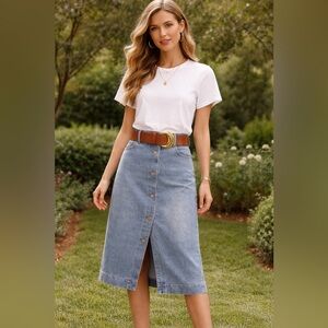 One 5 One Denim Skirt, size medium.